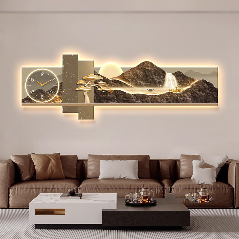 Luxury Lifestyle Homes - Groot formaat kunstmuurschildering Luxe moderne klokmuur