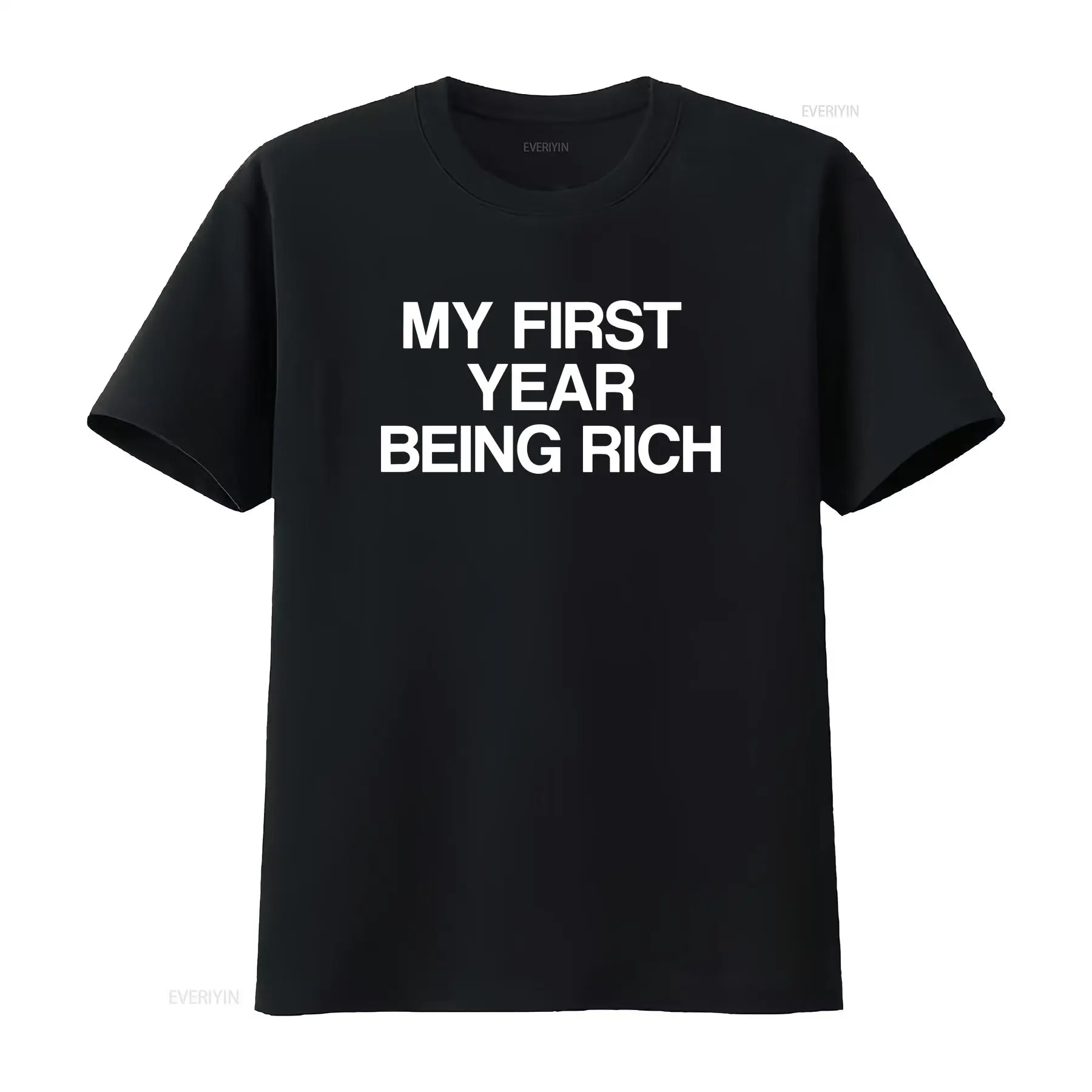 Eerste jaar rijk zijn T-shirt  - Luxury Lifestyle Rich recensie en prijs