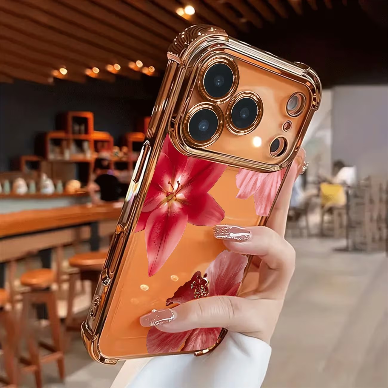 Simpele bloemenprint telefoonh - Apple Iphone 15 recensie en prijs